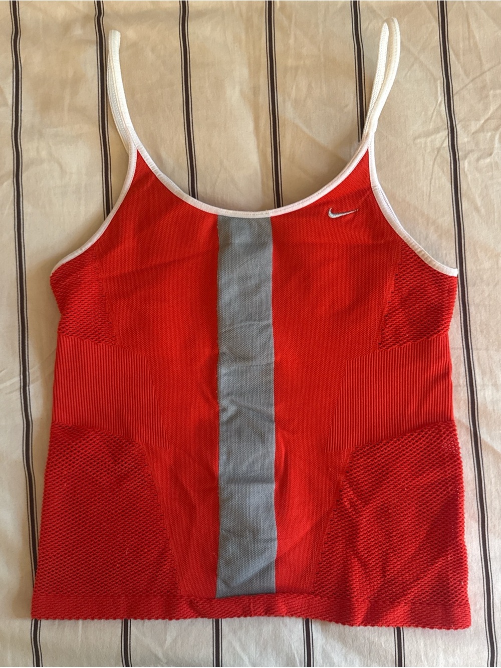 Nike Red and Gray Women’s Athletic Tank Top w/ Built in Sports Bra